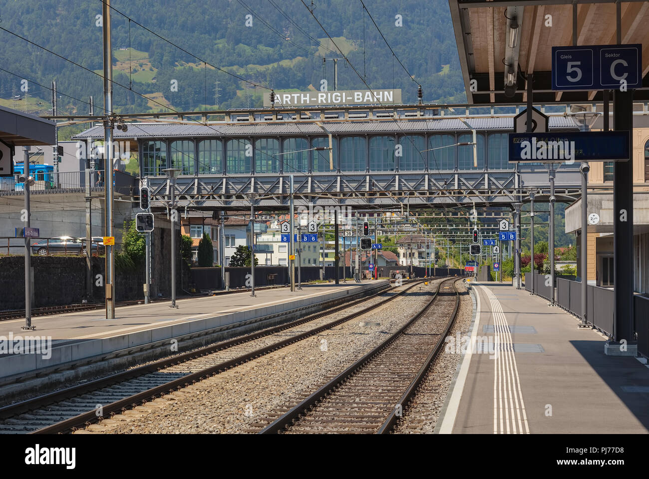 ArthRigiBahn stazione ferroviaria della Svizzera, vista