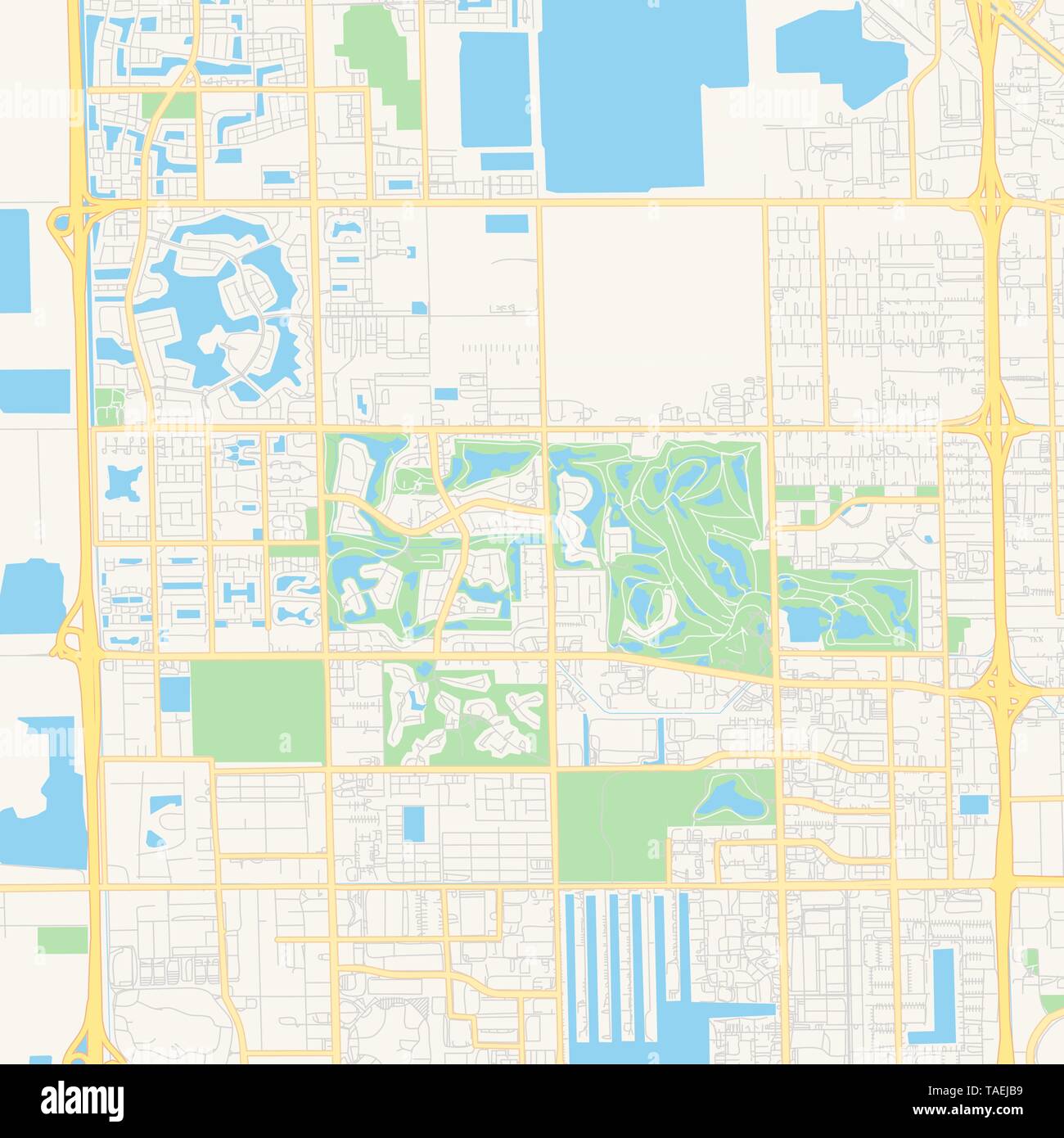 Il Vettore Vuoto Mappa Di Doral Florida Stati Uniti Damerica Mappa